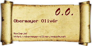 Obermayer Olivér névjegykártya